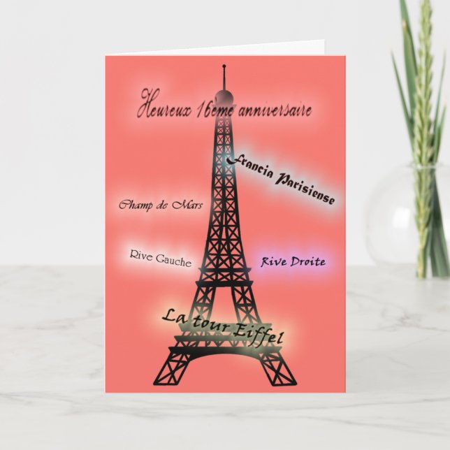 Grattis på födelsedagen söta 16 tack kort (Framsida)