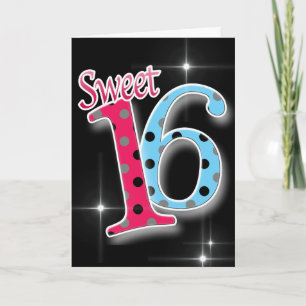 Grattis på födelsedagen Söta Sexton 16-årsdagen Kort