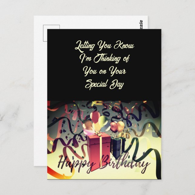 Grattis på födelsedagen  Speciell Dag Postkort Vykort (Fram/baksida)