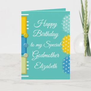 Grattis på födelsedagen speciella Godmoder grönt Kort