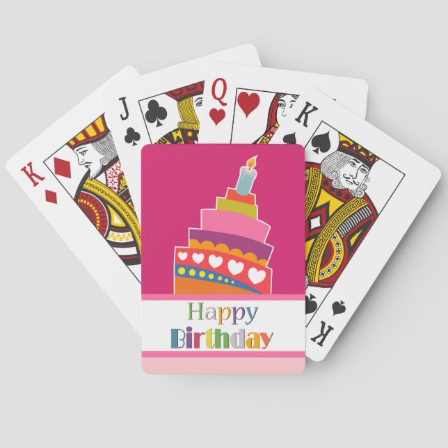 Grattis på födelsedagen spelkort (Baksidan)