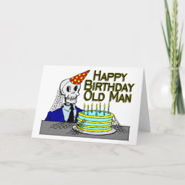 Grattis på födelsedagen Spindelnät Old Man Kort