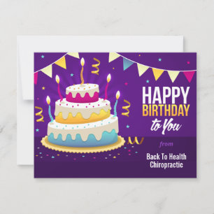 Grattis på födelsedagen Spine Candles Chiropraktic Kort