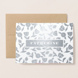 Grattis på födelsedagen. Sping Tulip Luxury Real F Folierat Kort