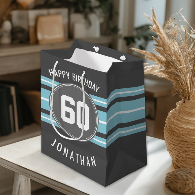 Grattis på födelsedagen Sports Jersey Rand Namn oc (Custom Gift Bag)