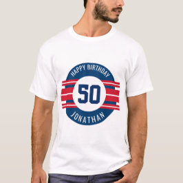 Grattis på födelsedagen Sports Jersey Rand Namn oc Tee Shirt