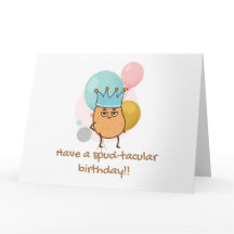 Grattis på födelsedagen Spud Potato Funny Birthday