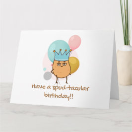 Grattis på födelsedagen Spud Potato Funny Birthday Kort