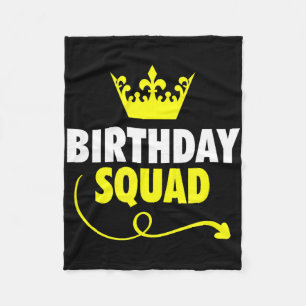 Grattis på födelsedagen squad idéer kung krona fes fleecefilt