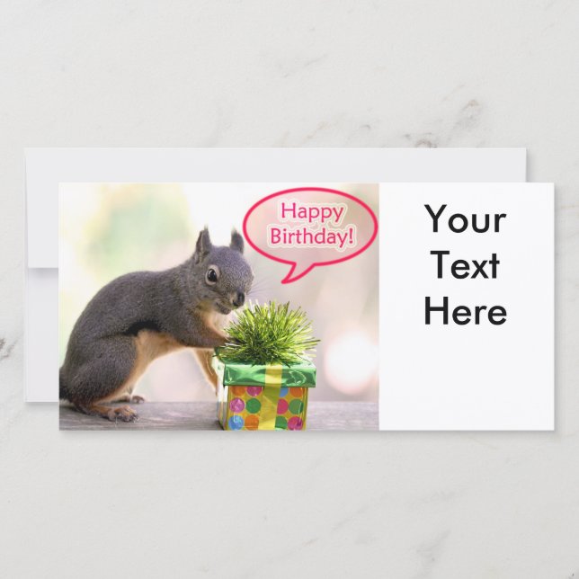 Grattis på födelsedagen Squirrel (Framsida)
