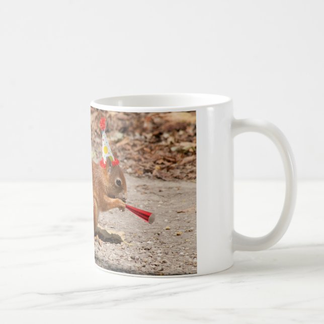 Grattis på födelsedagen Squirrel Kaffemugg (Höger)