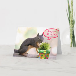 Grattis på födelsedagen Squirrel Kort