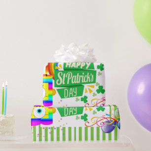 Grattis på födelsedagen St. Patrick's Day Wrapping Presentpapper