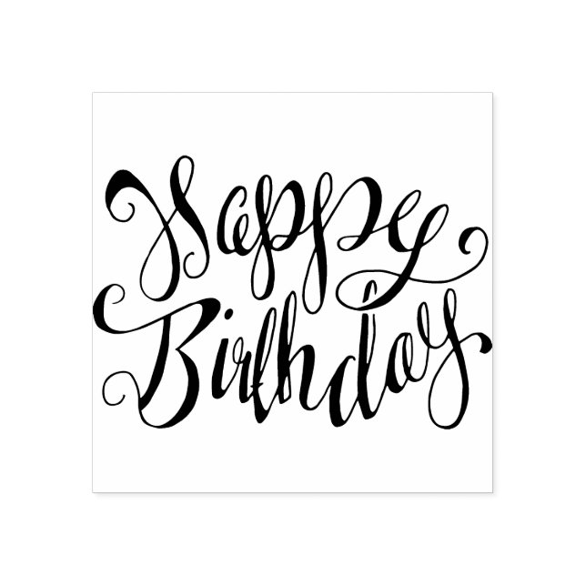 Grattis på födelsedagen stämpel (Tryck)