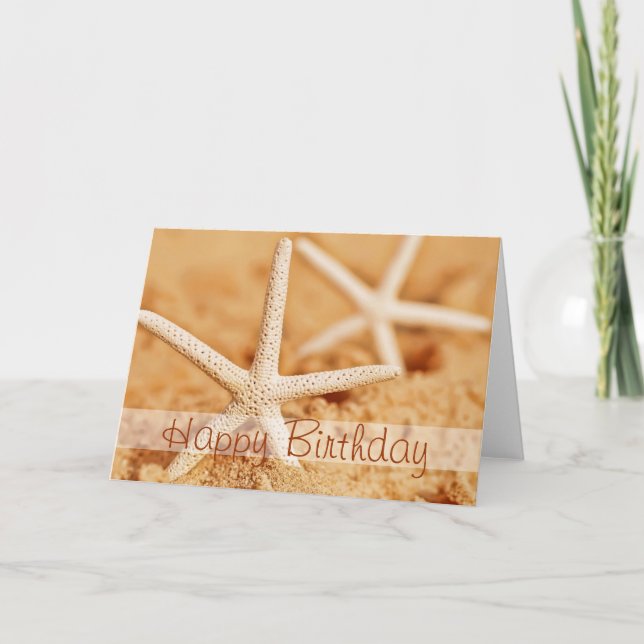 Grattis på födelsedagen Starfish Card Kort (Framsida)