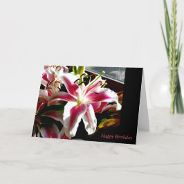Grattis på födelsedagen ~ Stargazer Lily Kort