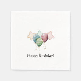 Grattis på födelsedagen Stars och ballonger Pappersservett