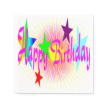 " GRATTIS PÅ FÖDELSEDAGEN" STARS