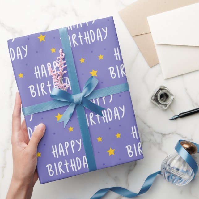 Grattis på födelsedagen Stars Presentpapper (Gifting)