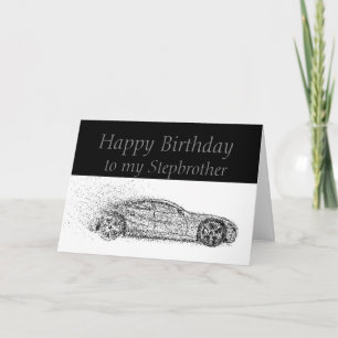 Grattis på födelsedagen Stepbroder Classic Cars Fo Kort