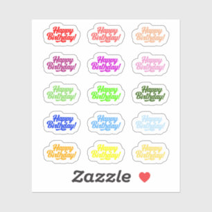 Grattis på födelsedagen Stickers Klistermärken