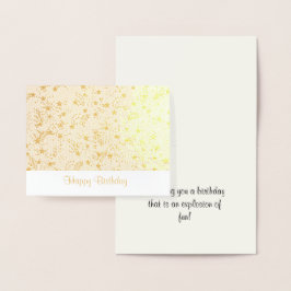 Grattis på födelsedagen, stjärnor och Fireworks Folierat Kort