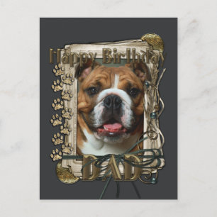 Grattis på födelsedagen - Stone Tassar - Bulldog Vykort