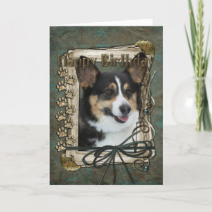 Grattis på födelsedagen - Stone Tassar - Corgi Kort