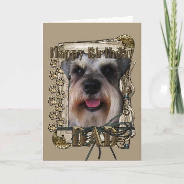 Grattis på födelsedagen - Stone Tassar - Schnauzer Kort (Framsida)