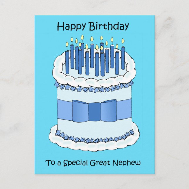 Grattis på födelsedagen storebrorson vykort (Framsida)