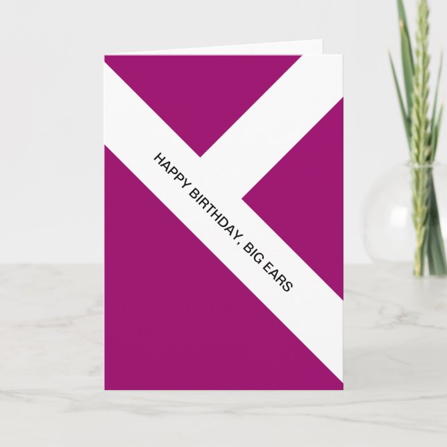 grattis på födelsedagen stort öron kort (Framsida)