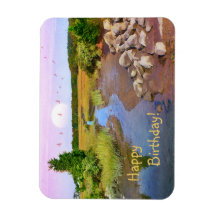 Grattis på födelsedagen Sunset Seashore