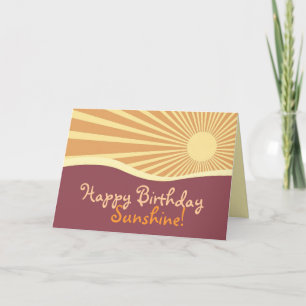 Grattis på födelsedagen Sunshine Backe Greeting Ca Kort