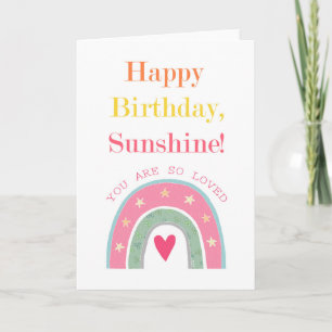 Grattis på födelsedagen Sunshine du är så älskad r Kort