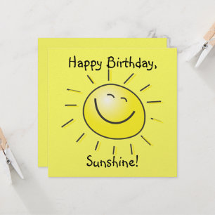 Grattis på födelsedagen, Sunshine! Kort