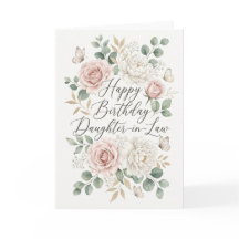 Grattis på födelsedagen svärdotter elegant blomste