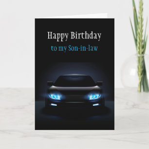 Grattis på födelsedagen svärson-in-law New Car Exc Kort