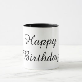 Grattis på födelsedagen svart färg mugg