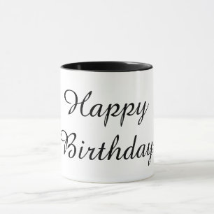 Grattis på födelsedagen svart färg mugg