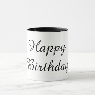 Grattis på födelsedagen svart färg mugg