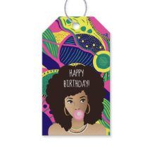 Grattis på födelsedagen! Svart kvinna, Bubblegum, 