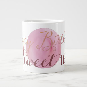 Grattis på födelsedagen Sweet som Rosa Icing 16 Jumbo Mugg