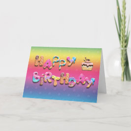 Grattis på födelsedagen Sweet Treats Anpassningsba Kort