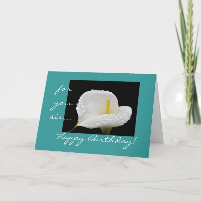 Grattis på födelsedagen syrran! kort (Framsida)