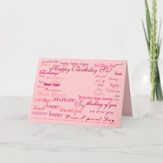 "Grattis på födelsedagen Syrran!"kort Kort