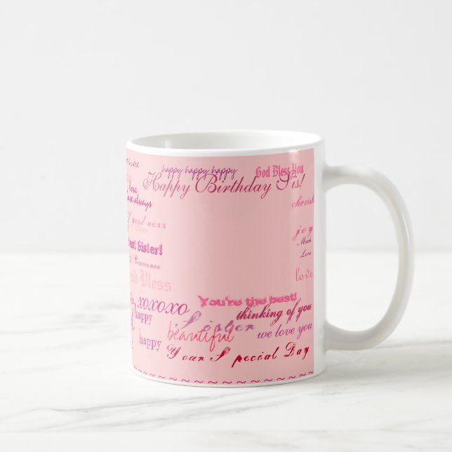 "Grattis på födelsedagen Syrran!"mugg Kaffemugg (Höger)