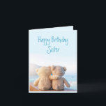 Grattis på födelsedagen Syster Cute Sister-Nallar Kort<br><div class="desc">Grattis på födelsedagen till bästa syster någonsin med söta nallar för krämning</div>