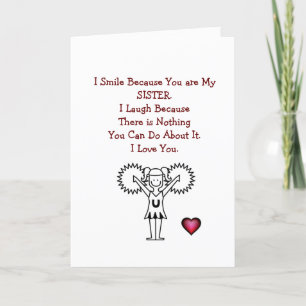 grattis på födelsedagen-syster - jag-sjömil-kort kort