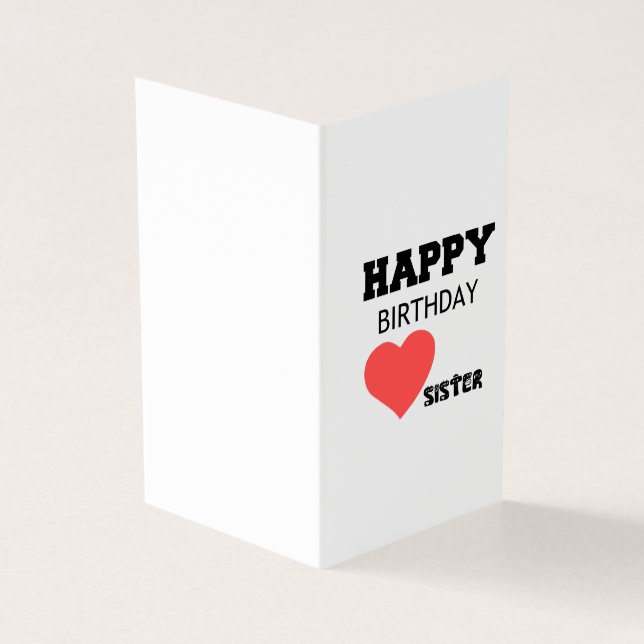 GRATTIS PÅ FÖDELSEDAGEN SYSTER KORT (Utsida)