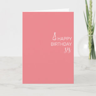 Grattis på födelsedagen syster minimalistisk Enkel Kort